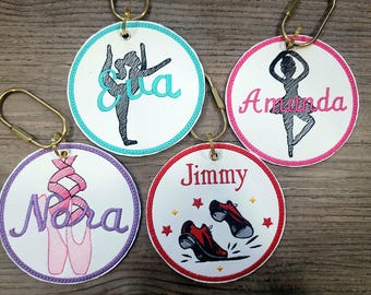 Personalized  Dancer Tag, Bag Tag Dancer