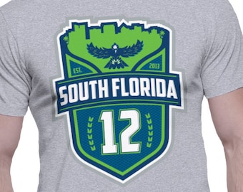 South Florida 12s Shield - A Fan Club Fitted T-Shirt