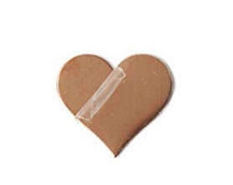 RMP Stamping Blanks, Heart with No Hole, 16 oz. Copper 0.021" (24 Ga.) Multiple Sizes - 10 Pack