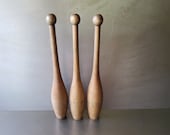 Juggling clubs. Solid wood indian juggling pins. Circus Juggling Weights.