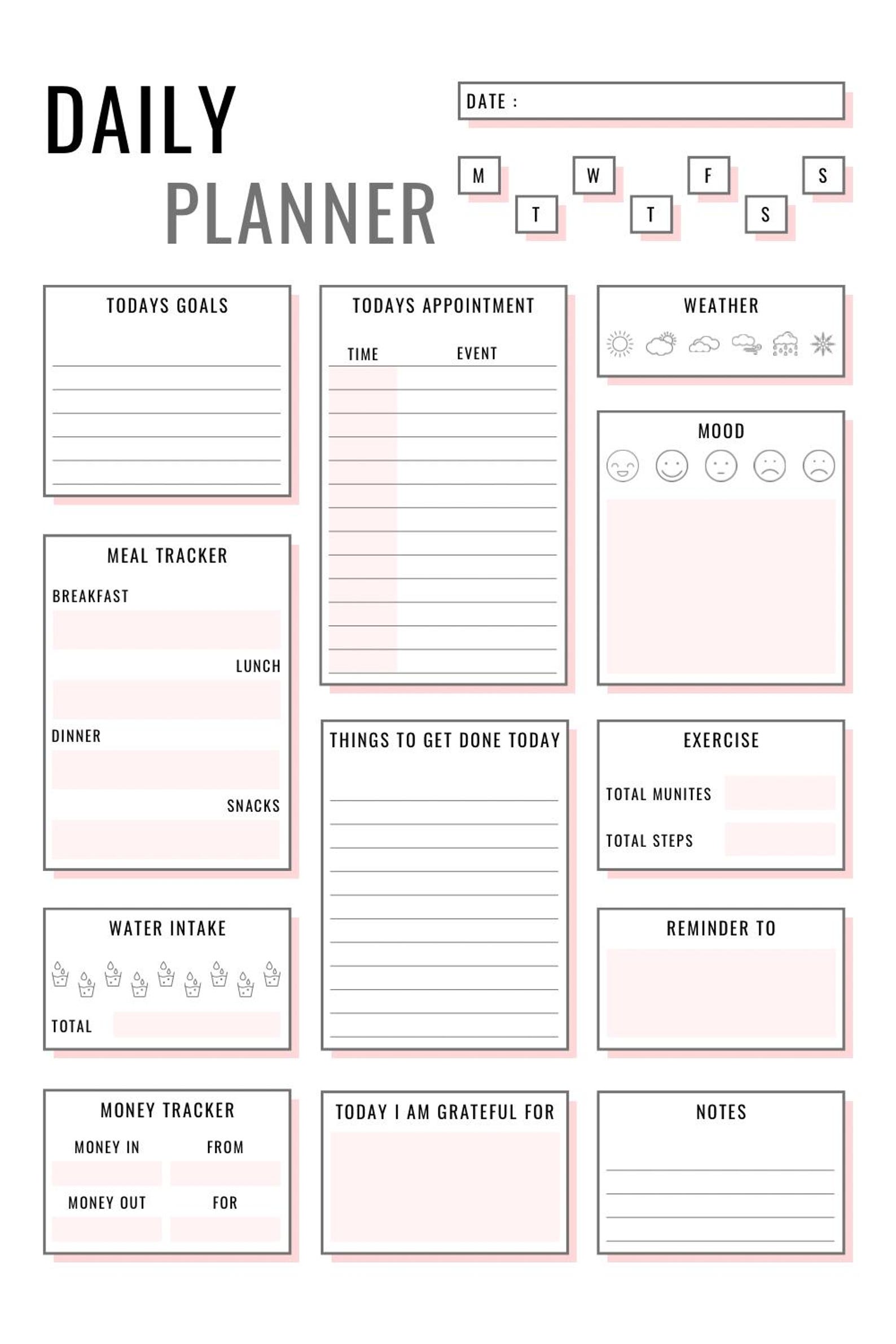 Keep Track of My Daily Routine - Etsy