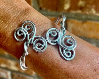 Sexy/Sassy/Silver Bracelet/Lightweight Bracelet/Flirty/Bohemian/Hippie Eye Catching Silver Jewelry/Lydiaz