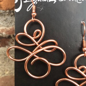 Bold Flirty Eye Catching Celtic Copper Jewelry/Copper Earrings/Lydiaz Lightweight Earrings/Boho/Hippie/Unique Earrings/Beautiful/Chic