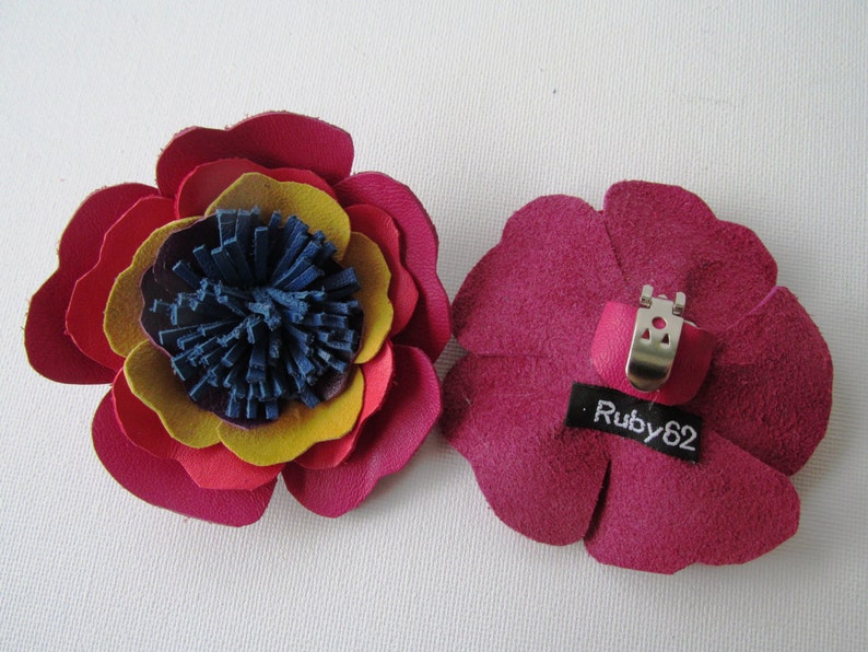 Red Leather Flower Shoe Clips Red Shoe Clips Shoe Flowers Etsy