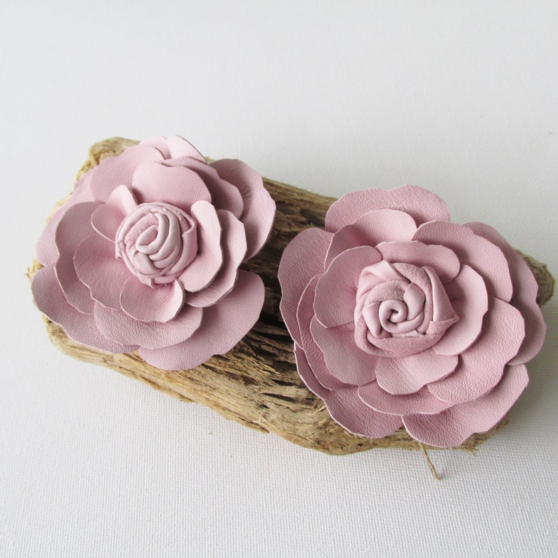 Pale Pink Leather Shoe Clips Summer Wedding Bridesmaid Shoe Etsy UK