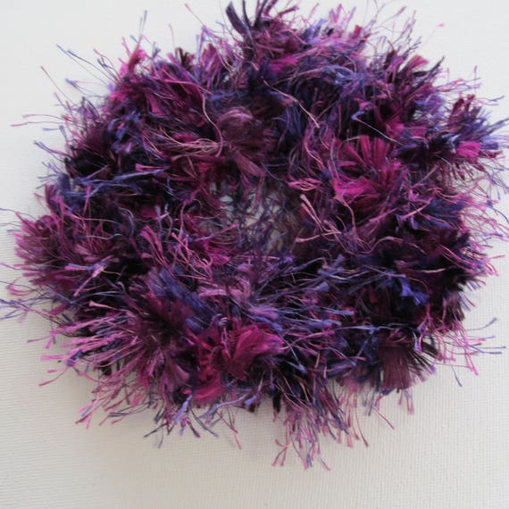 Purple Scrunchie Crochet Hair Scrunchie Ponytail Band Etsy