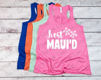 Just Maui'd Flowy Tank Top, Hawaii Honeymoon Vacation Shirt