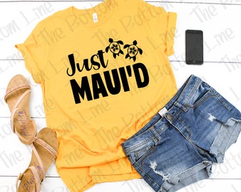 Just Maui'd Unisex Tee//Hawaii Honeymoon TShirt//Destination Wedding Shirts//Couples Honeymoon Vacation Tee Shirt//Wedding Gift