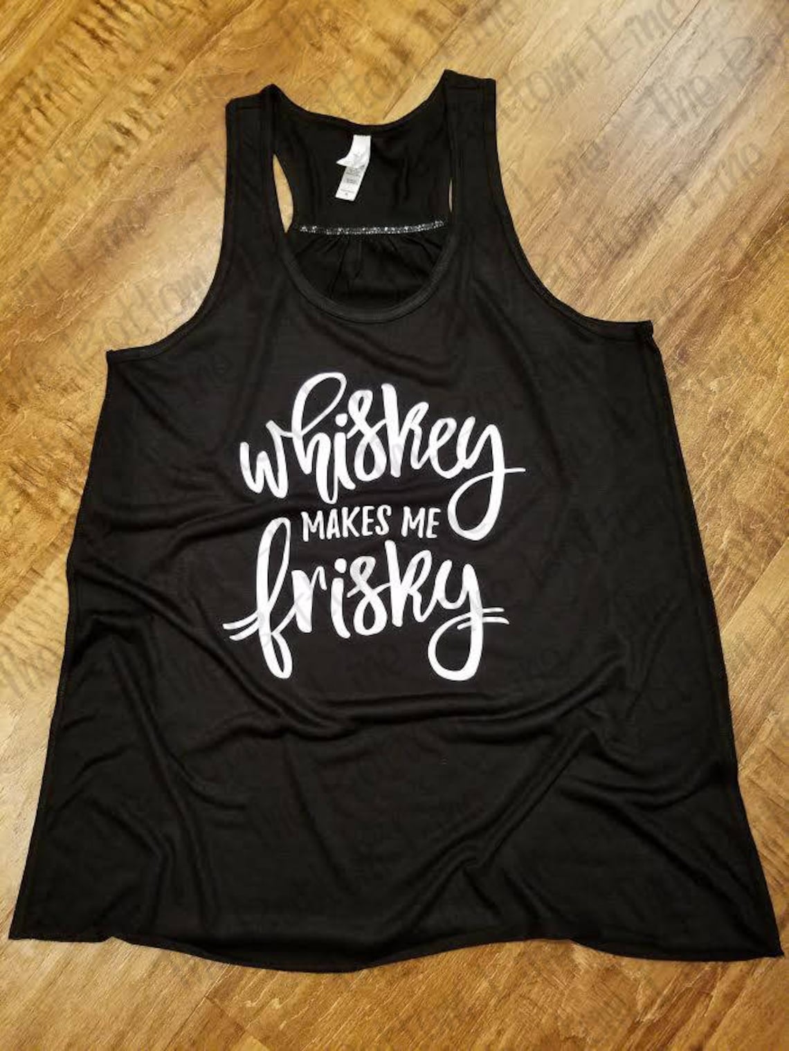 Débardeur Humour Homme Tee Hunt - I Get Frisky When I Drink My Whiskey - Coton Pré-rétréci, Neuf Avec étiquettes
