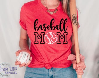 Baseball Mom Unisex Tee//Baseball Mom Shirt//Game Day Tshirt//Mom Baseball Tee//Sport Mom Shirt//Love Baseball