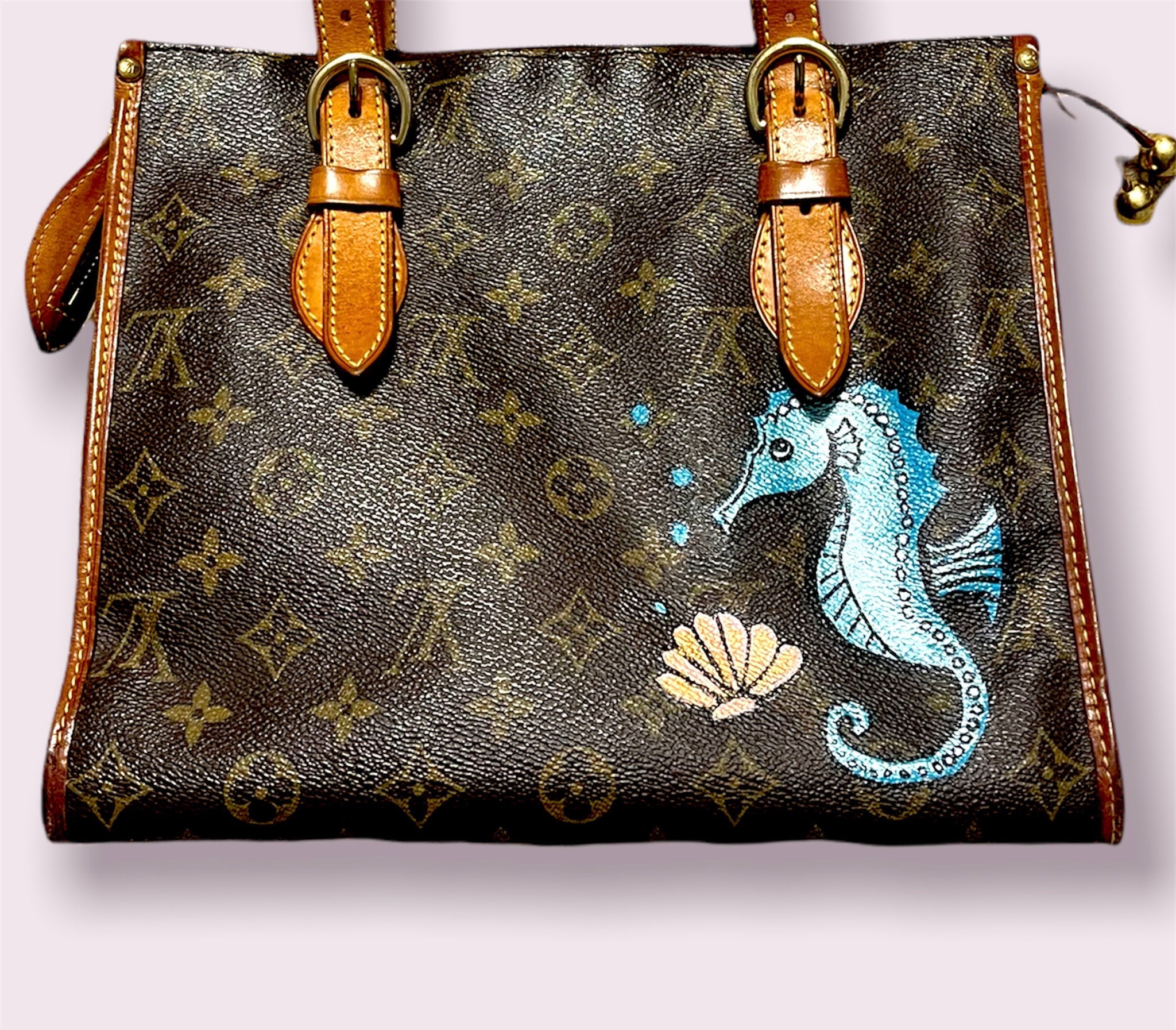 Hand Painted, Vintage Louis Vuitton Speedy 30 - Rainbow Reflection Artwork Artwork on Both Sides