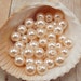 8mm Glass Pearls - Light Peach - Pale Peach - 50 pieces