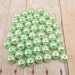 8mm Glass Pearls - Mint Green - 50 pieces