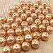 6mm Glass Pearls - Dark Beige - 75 pieces - Tan