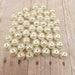 6mm Glass Pearls - Vanilla - 75 pieces - Off-White - Light Cream - Ecru