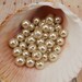 8mm Glass Pearls - Taupe - 50 pieces - Light Brown - Latte