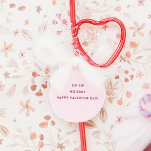 Crazy Straw Klassenzimmer Valentinstag Printable - Non Candy Valentines
