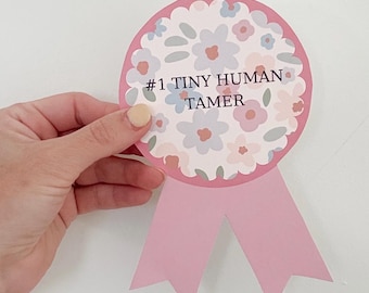 Printable Award Ribbon Tag, Perfect for Daycare Teachers, Babysitter, Nanny, or Teacher Appreciation, Mother's Day, Printable