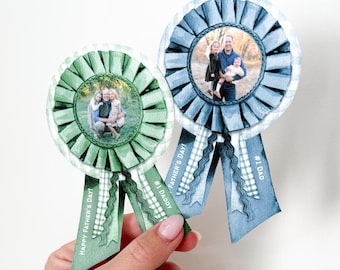 Dad Photo Gift Tag, Personalized Father's Day Gift, Editable Canva Award Ribbon, Custom Daddy Photo, Collab with PAPERIE OFF PARK