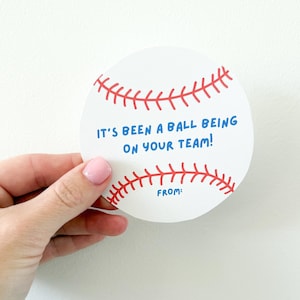 Baseball Tag Printable, Baseball Favor Tags, Baseball Gift Tags, Baseball Thank You, End of Season Gift, Baseball Team Gifts, EDITABLE TAGS