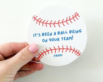 Baseball Tag Printable, Baseball Favor Tags, Baseball Gift Tags, Baseball Thank You, End of Season Gift, Baseball Team Gifts, EDITABLE TAGS