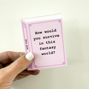 Fantasy Book Club Conversation Starters Printable | 60 Book Club Questions & Prompts | CUSTOMIZABLE  Icebreaker Cards for Fun Book Club