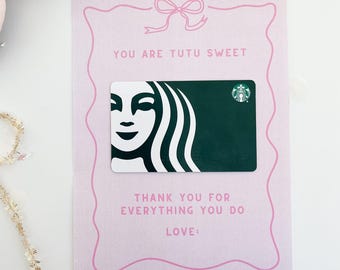 Dance Teacher Gift Card Holder I Dance Recital Gifts I Customizable Recital Printable Gift Card Holder for Ballet Teacher I Tutu Sweet