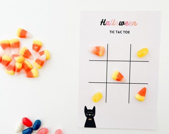 Halloween Printable Game: Halloween Tic Tac Toe game for kids, the perfect Halloween game for the classroom