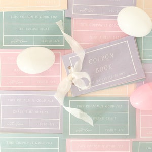 Livret de coupons de Pâques pour enfants, panier-cadeau de Pâques pour enfants, activités de Pâques pour enfants, cadeau imprimable de Pâques pour enfants, Pâques