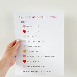 Screentime Checklist Printable, Screentime Tracker, Screentime Charts for Kids, Screen Time Reward, Earn Screen Time, Chore Chart, EDITABLE