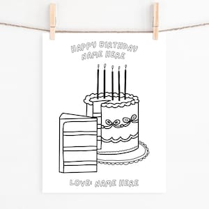 Páginas para colorear de feliz cumpleaños para maestros: personalizables, imprimibles, descarga instantánea: regalo de cumpleaños para maestros