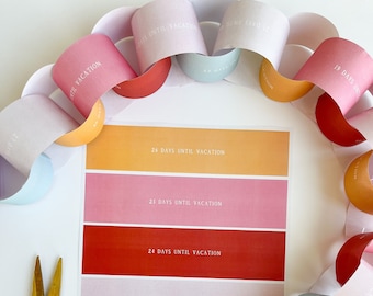 Vacation Countdown Printable Paper Chain