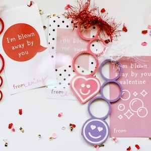Printable Bubbles Valentine's Card - DIY School Valentine for Kids - Classroom Valentine - Toddler Valentines - Daycare Valentine Idea