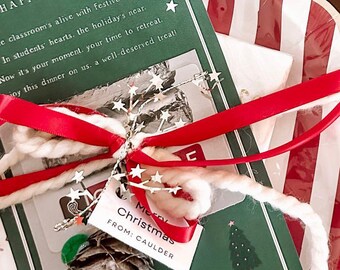 Lehrer Danke - Winterpause Geschenkidee - Abendessen bei uns Geschenkkartenhalter - Lehrer Weihnachtsgeschenk - Urlaub Lehrer Geschenkkartenhalter