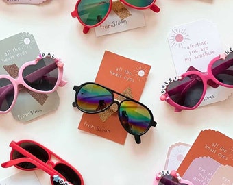Sunglasses Valentine's Day Card for Kids, Kids Printable Valentine's Day Card, Sunglasses Valentine, Classroom Valentine, Printable Kids