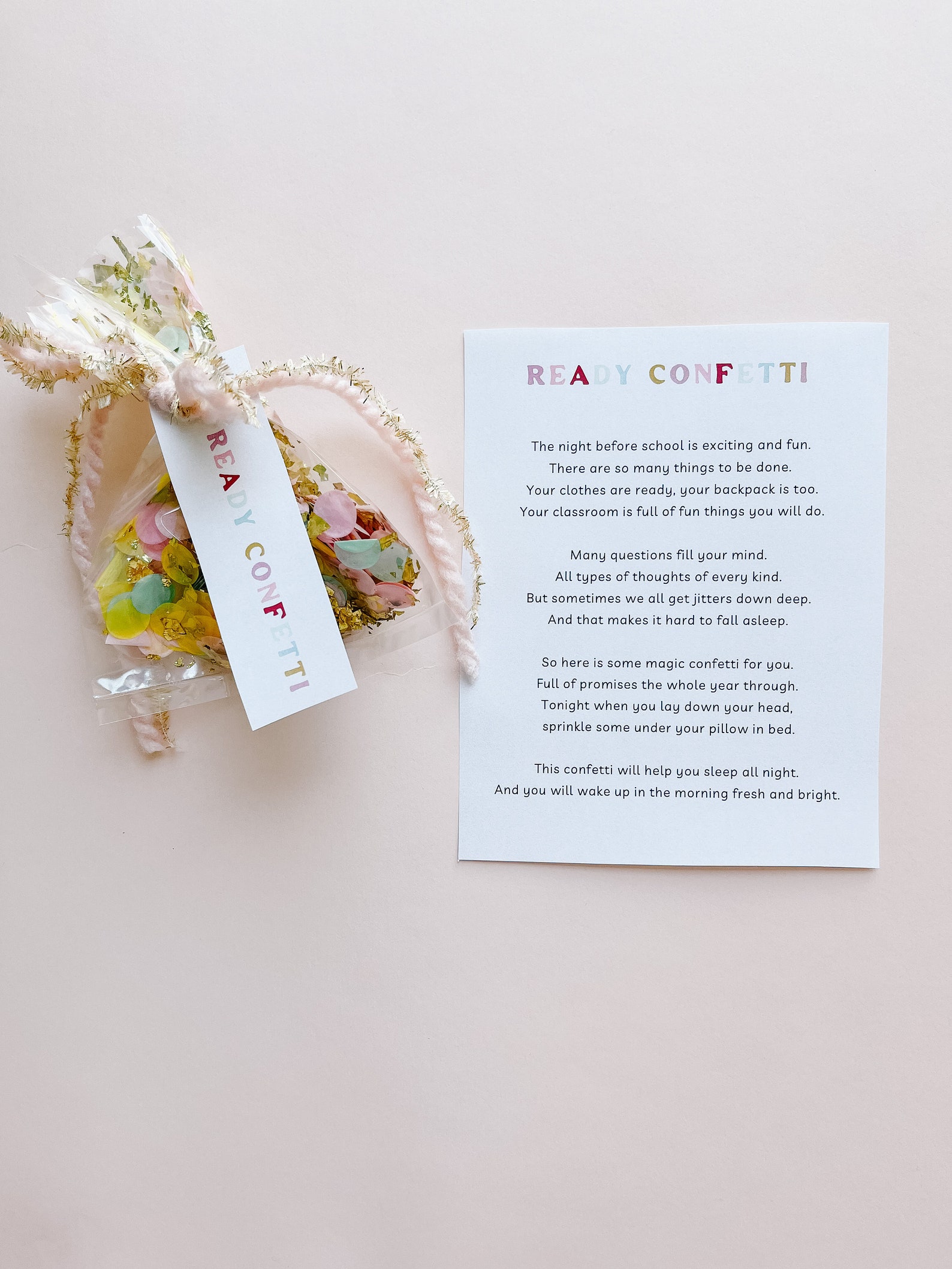 Printable Ready Confetti Back to School Tradition for Kids - Etsy