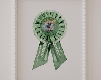 Custom Photo Gift for Dad, Personalized Father's Day Gift, Editable Canva Award Ribbon, Custom Daddy Photo, Collab with PAPERIE OFF PARK
