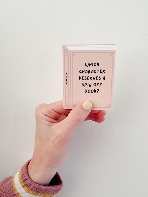 Book Club Conversation Starters Printable | 24 Book Club Questions & Prompts | CUSTOMIZABLE  Icebreaker Cards for Fun Book Club Meetings