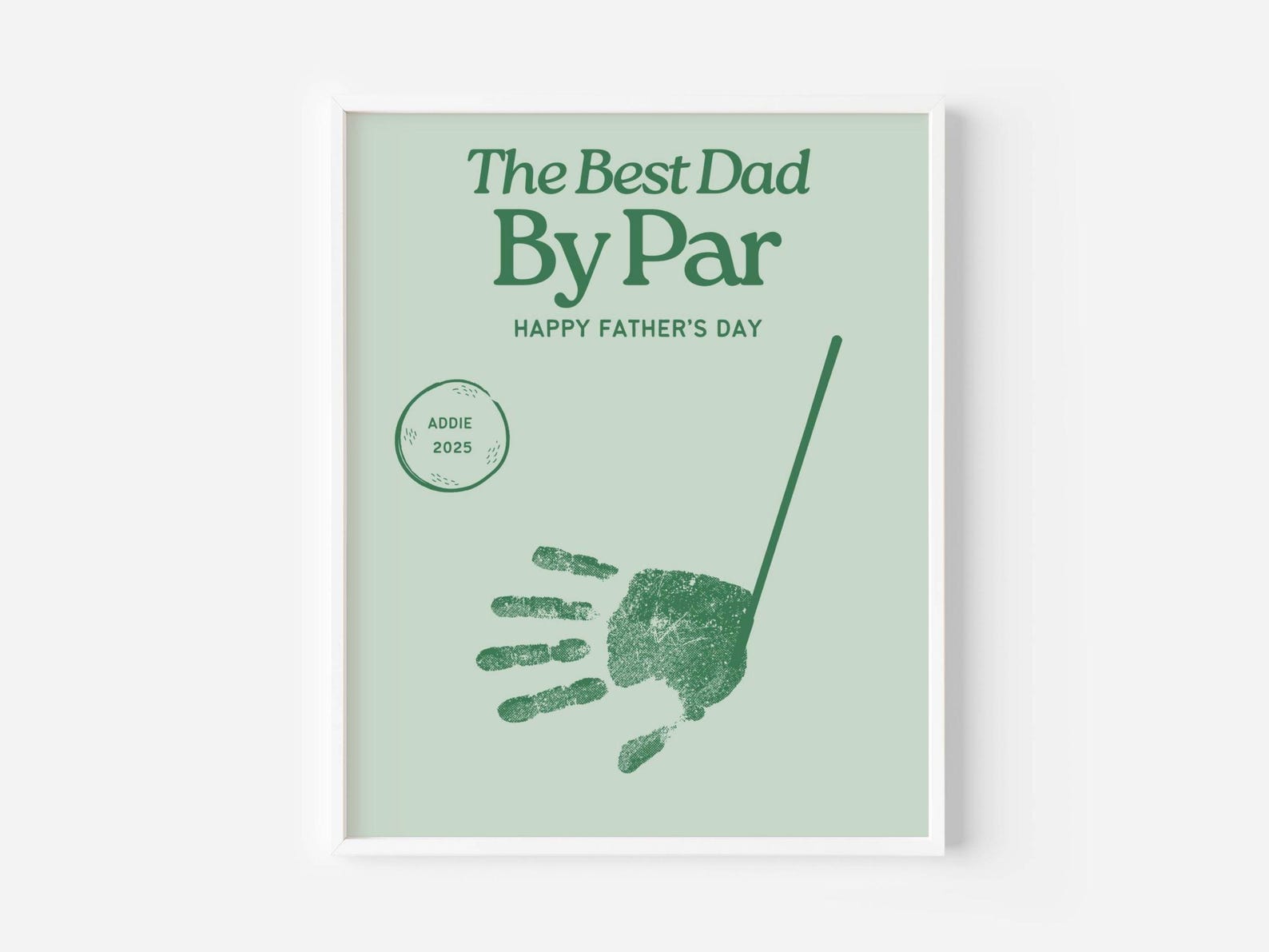 Father’s Day Handprint Art Golf Printable | Best Dad by Par | Handprint ...