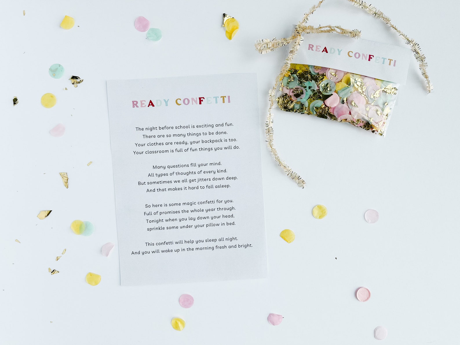 Printable Ready Confetti Back to School Tradition for Kids - Etsy