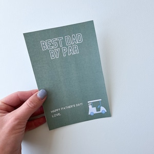 Porte-cartes de golf pour la fête des pères, imprimable, téléchargement immédiat de dernière minute, cadeau de golf pour papa, cadeau de golf « Best Dad by Par-Dad »