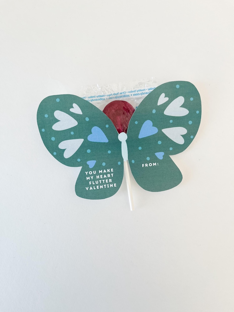 printable butterfly school valentine