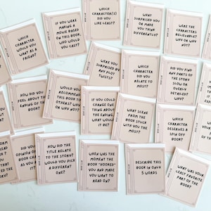 Book Club Conversation Starters Printable | 24 Book Club Questions & Prompts | CUSTOMIZABLE Icebreaker Cards for Fun Book Club Meetings image 3