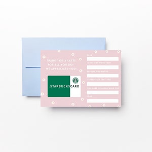 Porta carte regalo per caffè di apprezzamento per gli insegnanti con Mad Libs