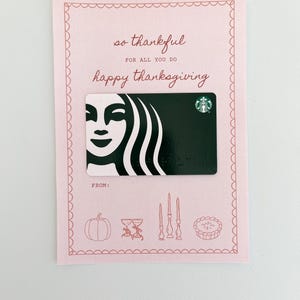 Porte-cartes cadeau pour Thanksgiving - Cadeau de remerciement personnalisable, Cadeau de Thanksgiving, Cadeau d'enseignant, Cadeau d'employé