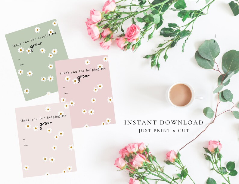 Printable Teacher Appreciation Gift Flower Gift Tag Teacher - Etsy