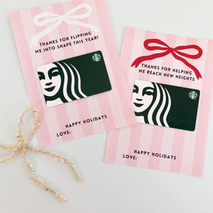 Urlaub Gymnastik Coach oder Cheer Coach Geschenkkartenhalter - anpassbarer Weihnachtsgeschenkkartenhalter