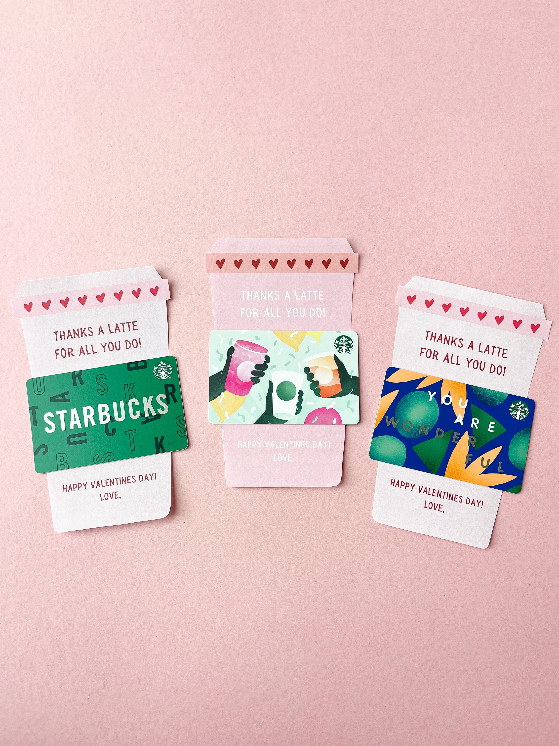 Valentine's Day Coffee Gift Card Holder- Thanks a Latte - Perfect for ...
