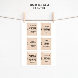 Book Club Conversation Starters Printable | 24 Book Club Questions & Prompts | CUSTOMIZABLE Icebreaker Cards for Fun Book Club Meetings image 5