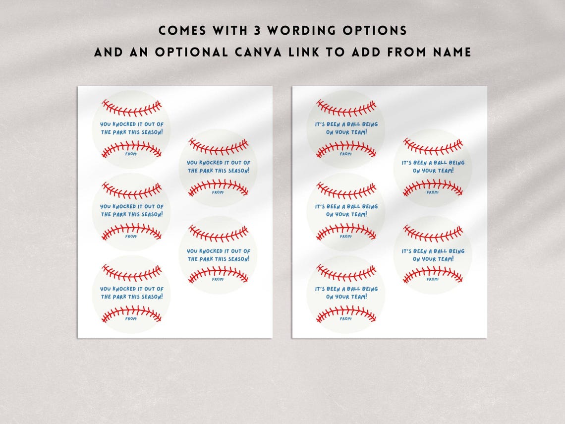 Baseball Tag Printable, Baseball Favor Tags, Baseball Gift Tags ...